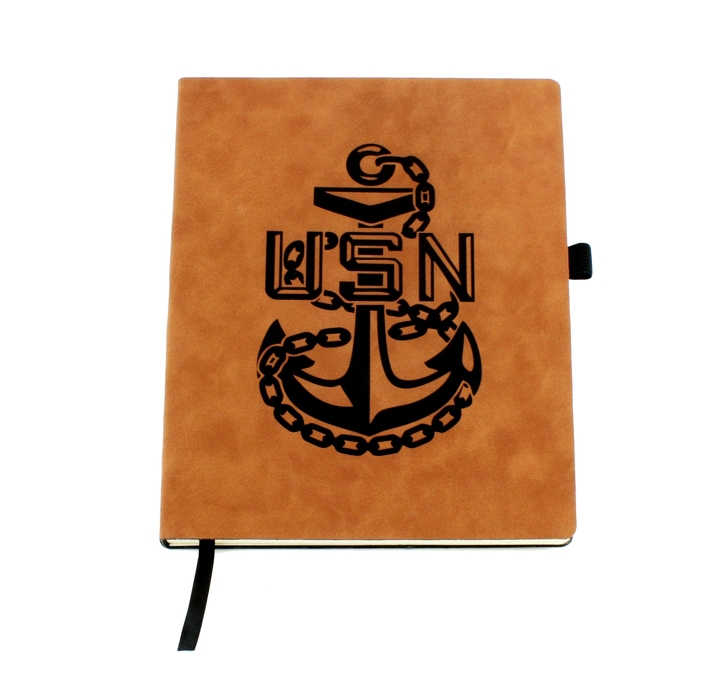Chief Petty Officer Personalized Notebook with pen loop - Tan