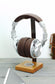 Air Force Cherry Wood Base and Metal Headphone Stand