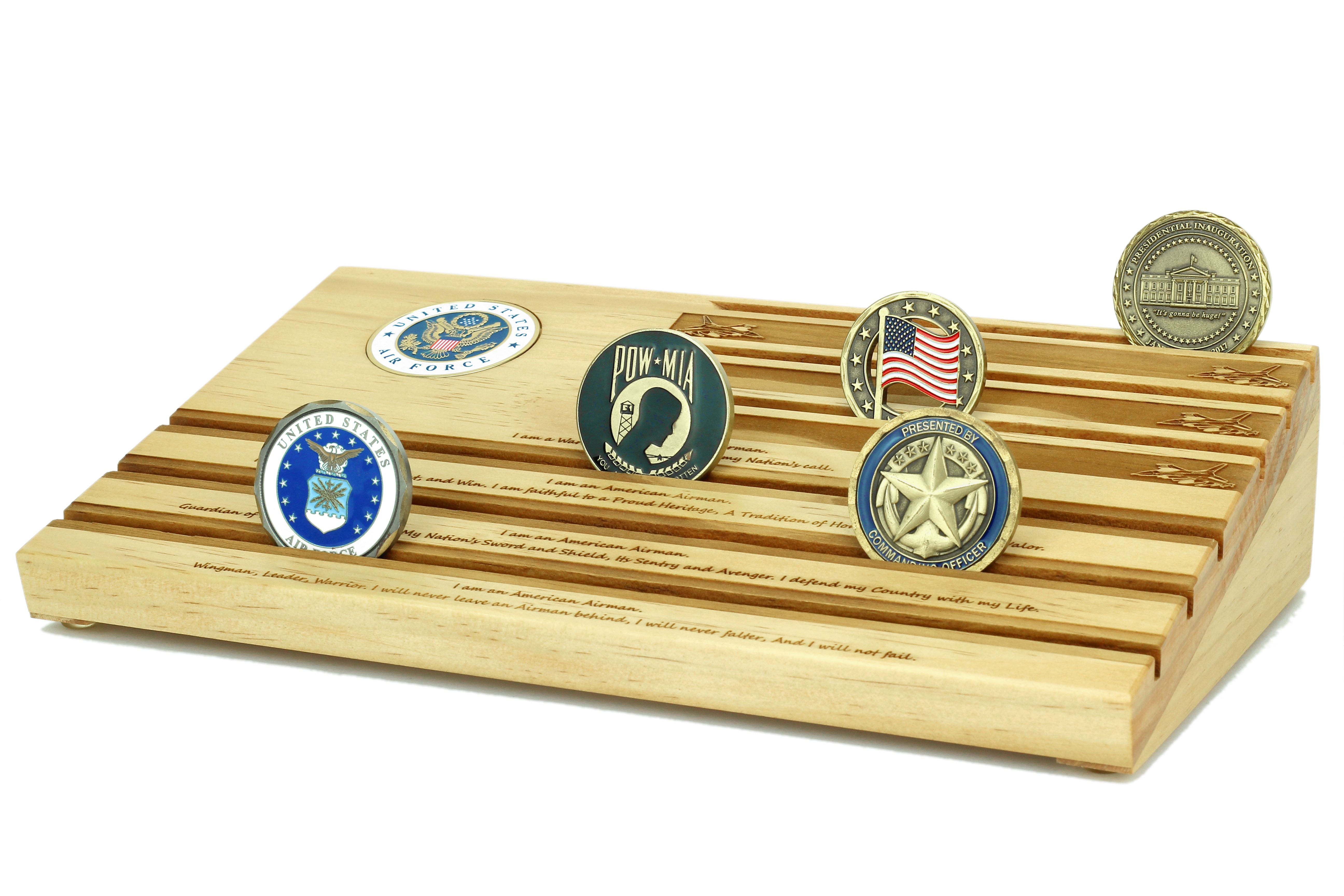 Army Challenge Coin Display - Soldier's good Creed - This We'll Defend - Military Coin Holder - Personalized - Customizable