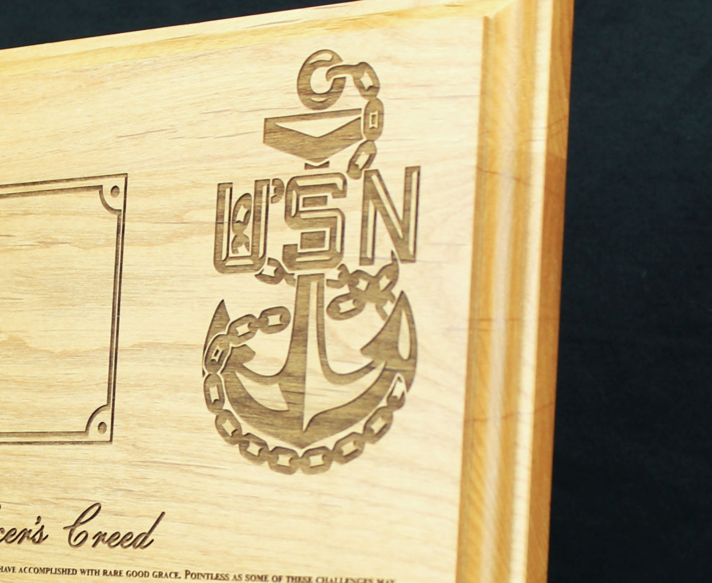 Personalized Navy Chief's Creed Plaque