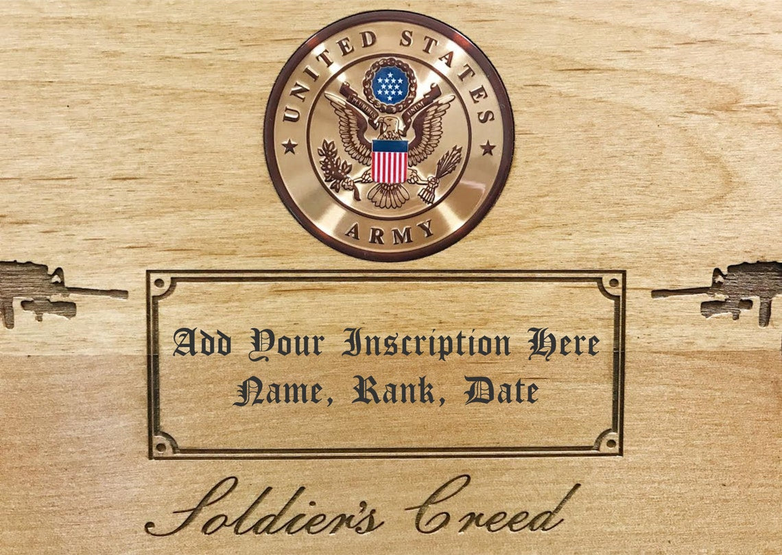 Personalized Army Soldier's Creed Plaque
