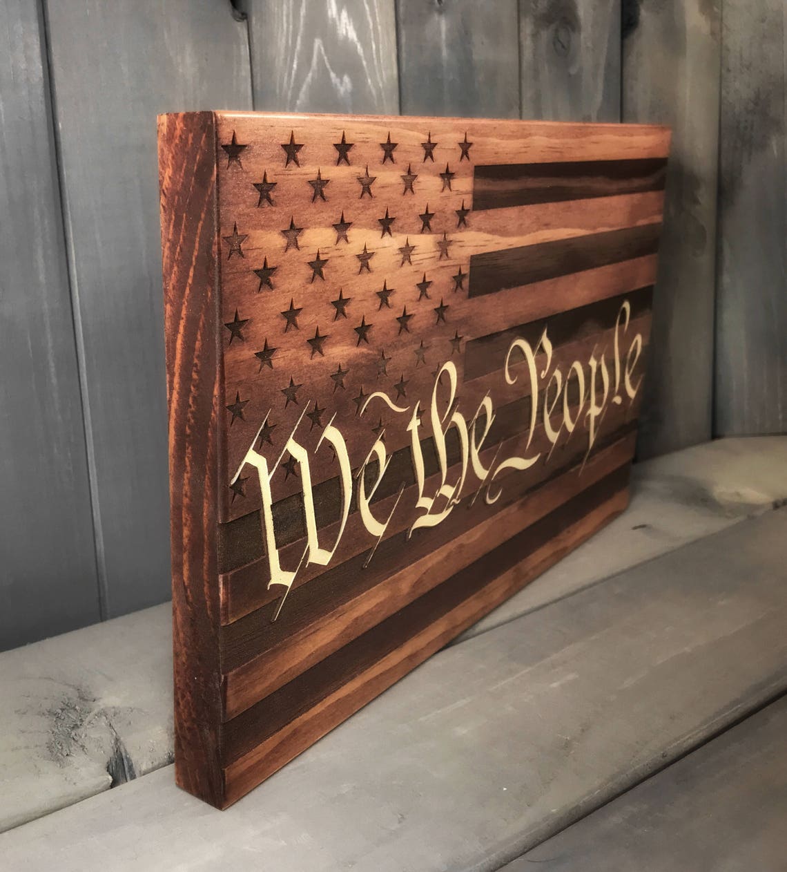 We the People Wood Sign
