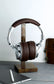 Walnut Base and Metal Headphone Stand