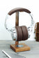 Coast Guard Mahogany Base and Metal Headphone Stand