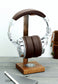 Navy Mahogany Base and Metal Headphone Stand