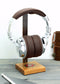 Marine Cherry Wood Base and Metal Headphone Stand