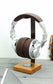 Navy Cherry Wood Base and Metal Headphone Stand