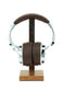 Mahogany Base and Metal Headphone Stand