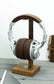 Army Mahogany Base and Metal Headphone Stand