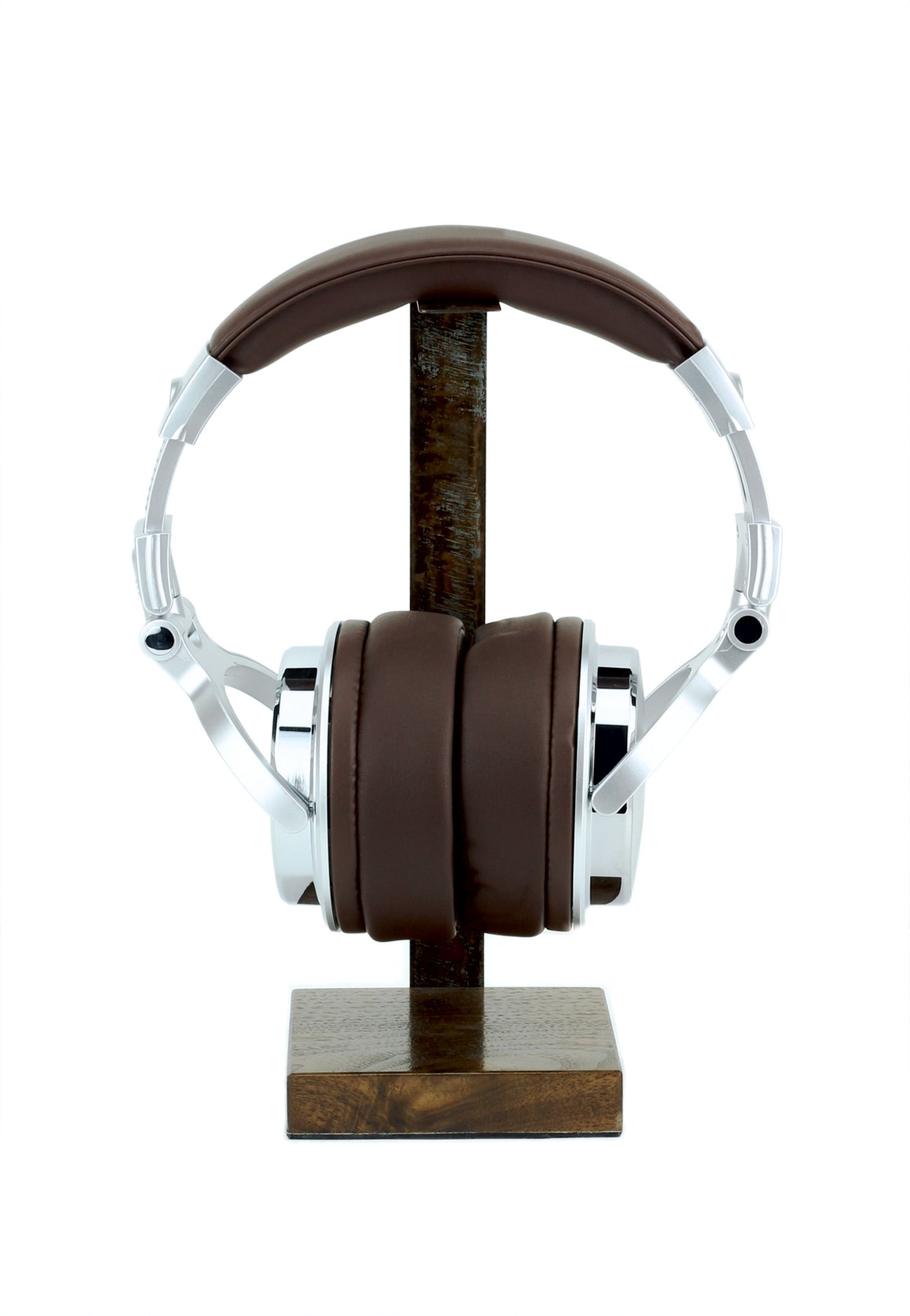 Walnut Base and Metal Headphone Stand