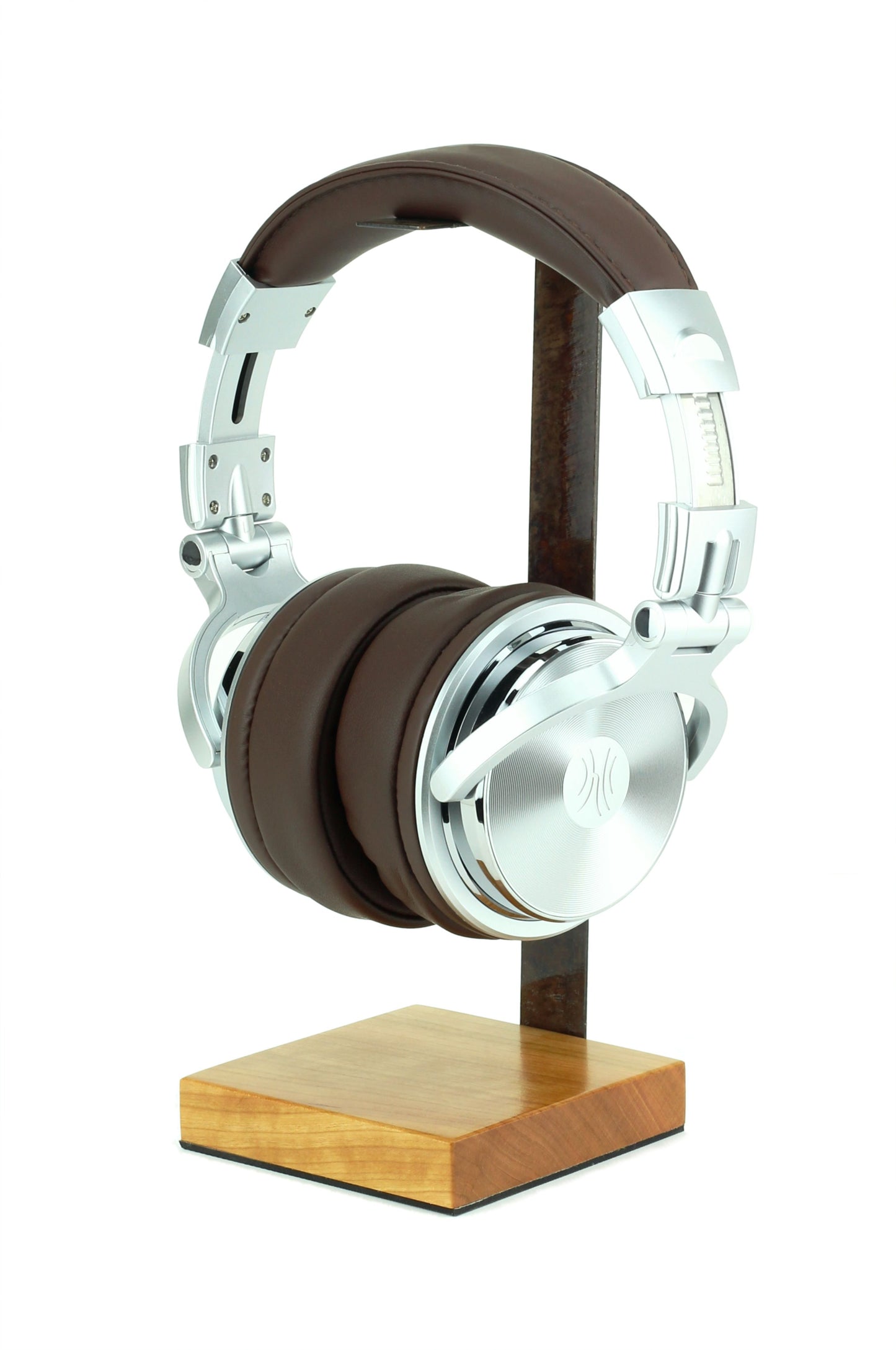 Cherry Wood Base and Metal Headphone Stand