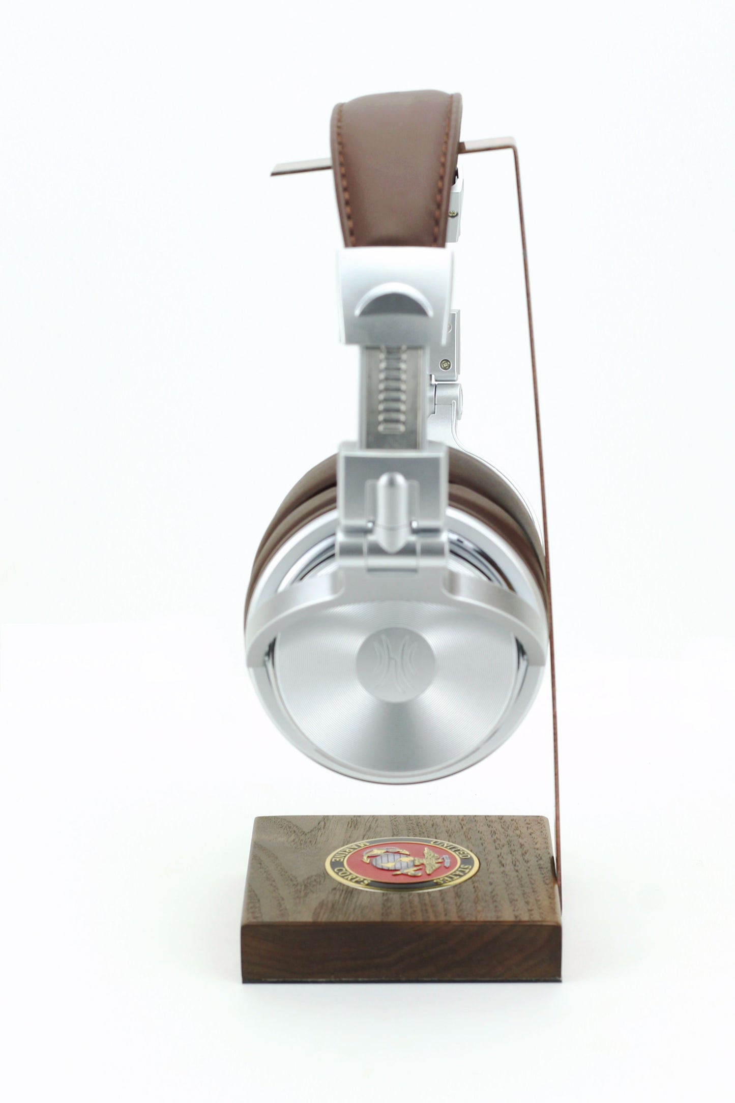 Marine Walnut Base and Metal Headphone Stand