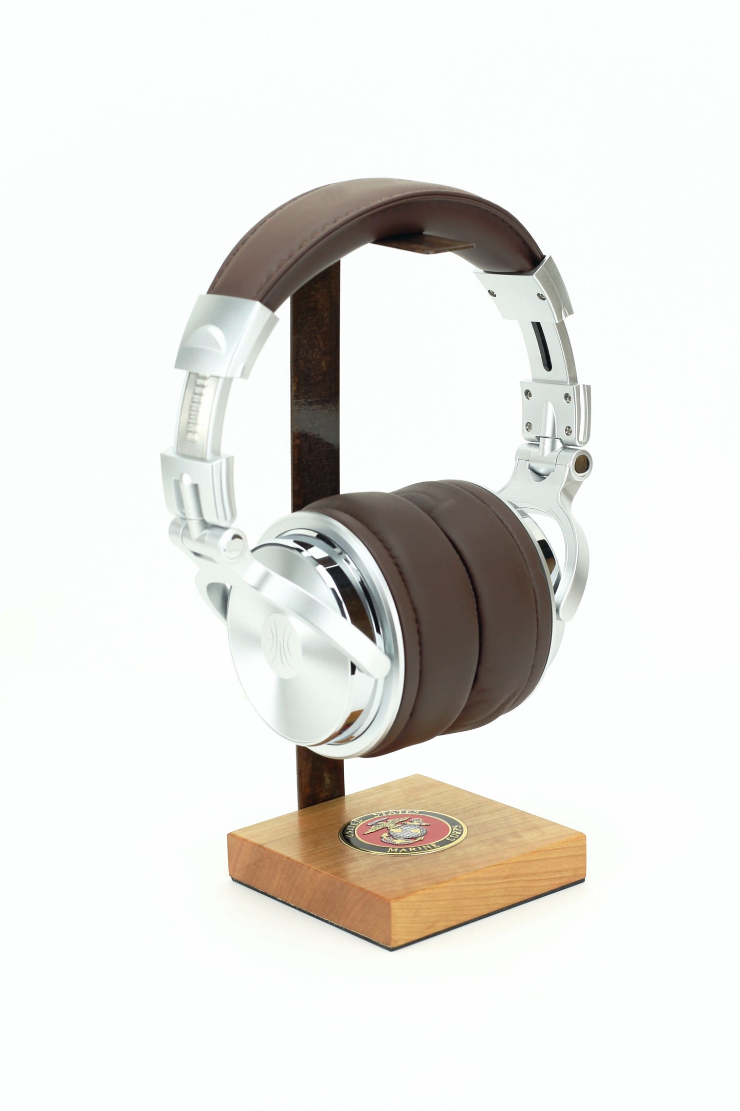 Marine Cherry Wood Base and Metal Headphone Stand