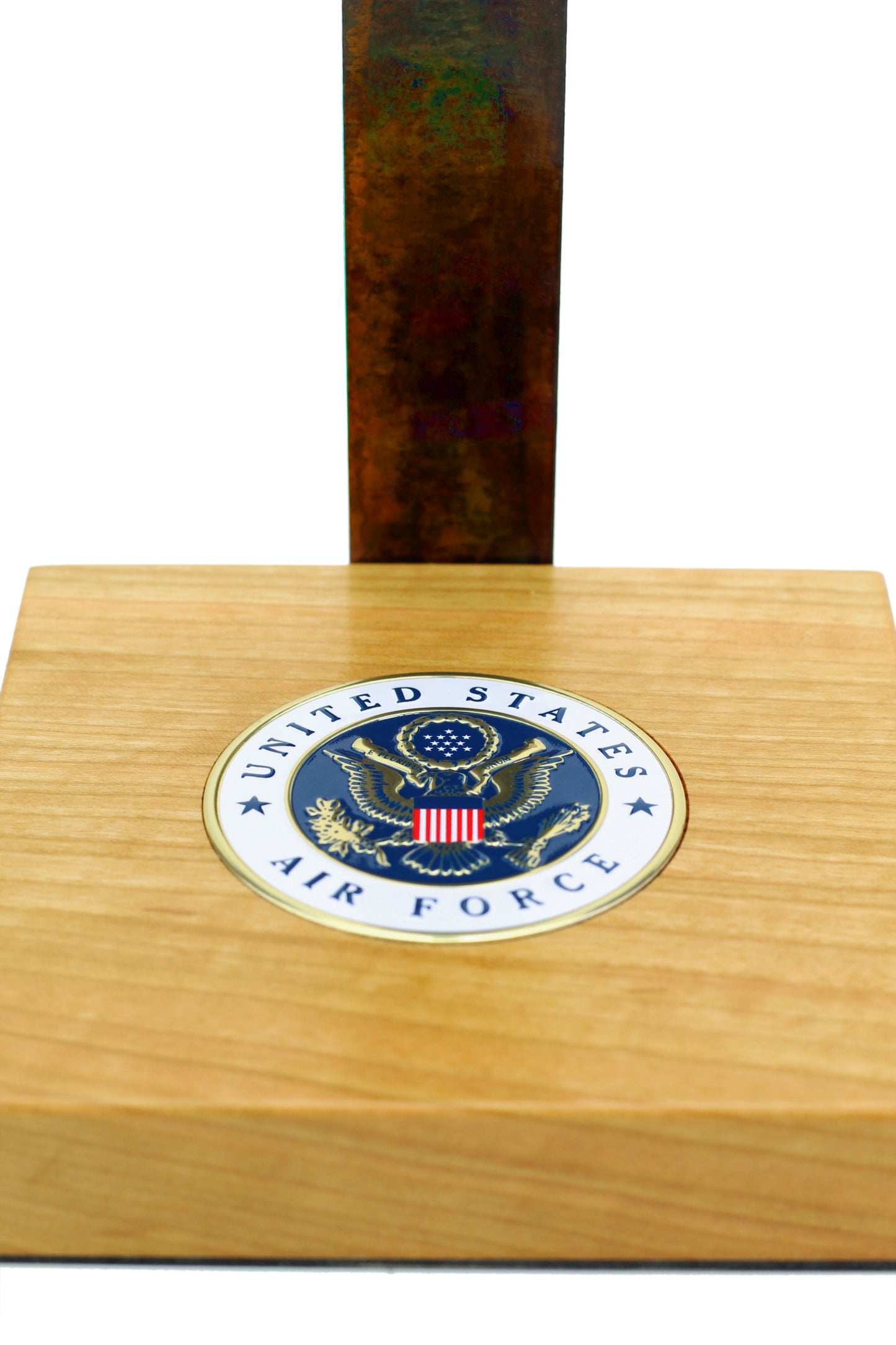 Air Force Cherry Wood Base and Metal Headphone Stand