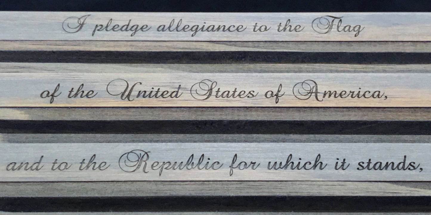 Pledge of Allegiance Challenge Coin Display - Personalized - Gray